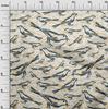 oneOone Cotton Flex Dark Dusty Blue Fabric Bird Diy Clothing Quilting Fabric Print Fabric By Yard 40 Inch