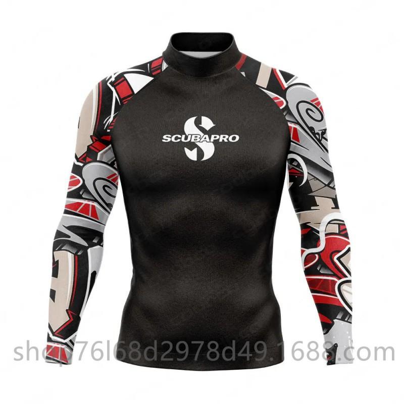 SCUBA Surfing Suit Outdoor Sunblock Snorkeling Swimsuit Long-sleeved Split Top Quick-drying Jellyfish Men's Diving