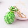 Simulated Pineapple Keychain with Diamonds, Women's Style Handbag Pendant, Creative Handmade Jewelry