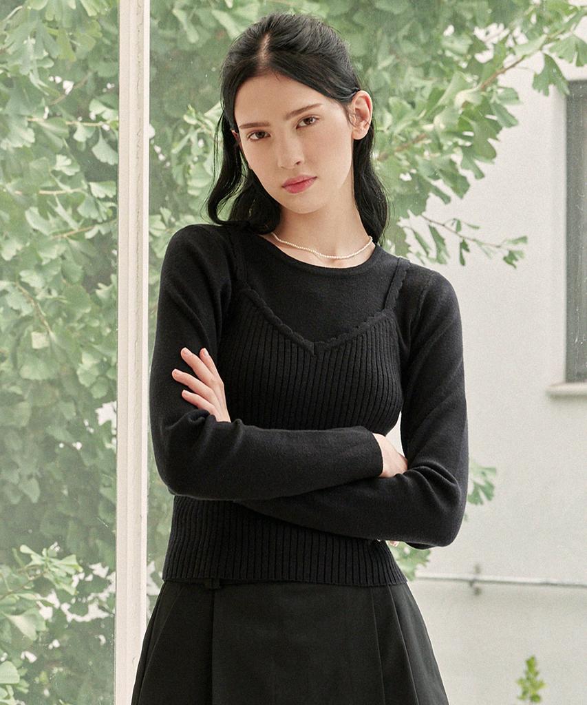 MICANE Tender Wave Bustier Knit Set