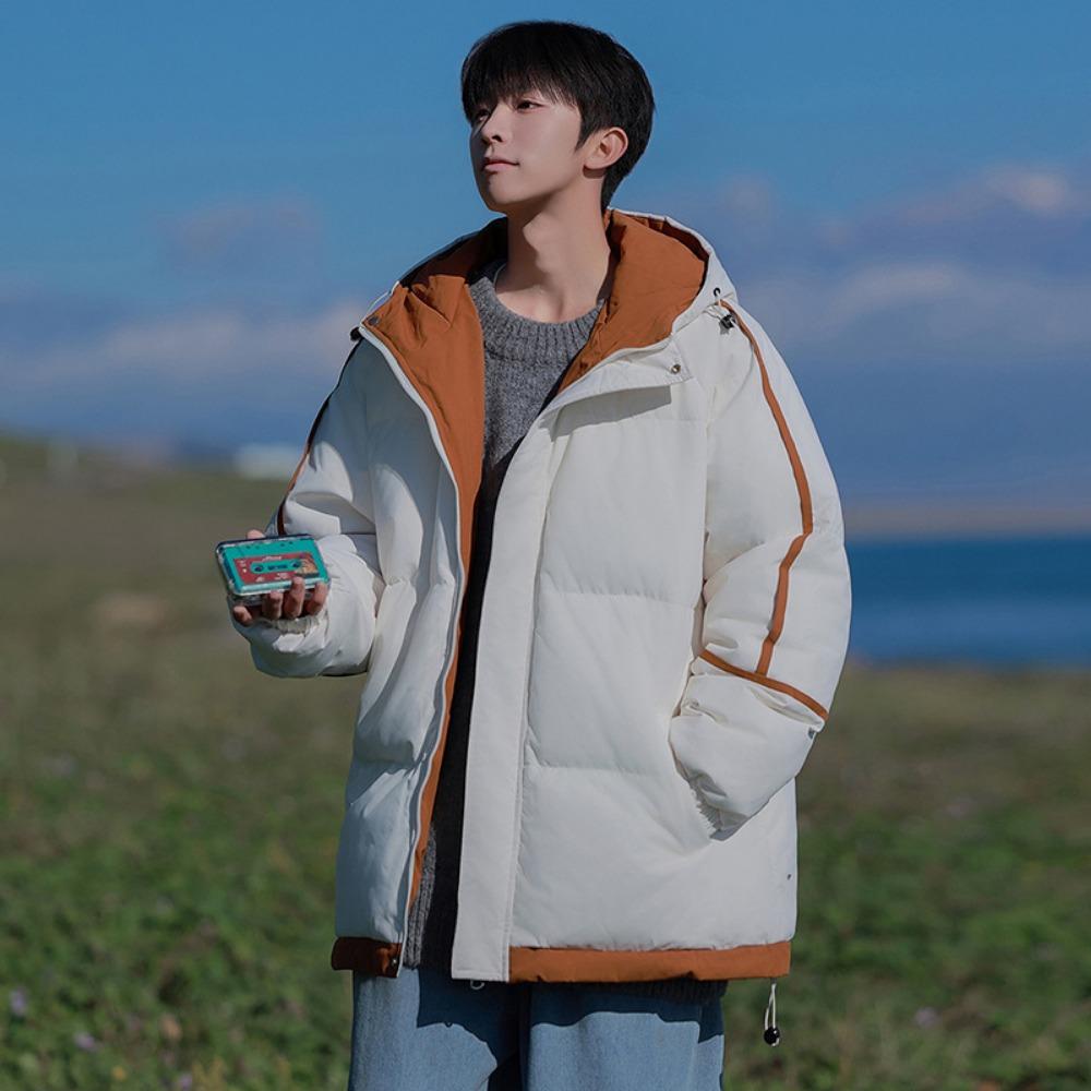 Autumn and Winter New Multi-color Optional Couple Cotton-padded Clothes Men's Hooded Bread Clothes Piled Thickened Cotton-padded Jackets Students