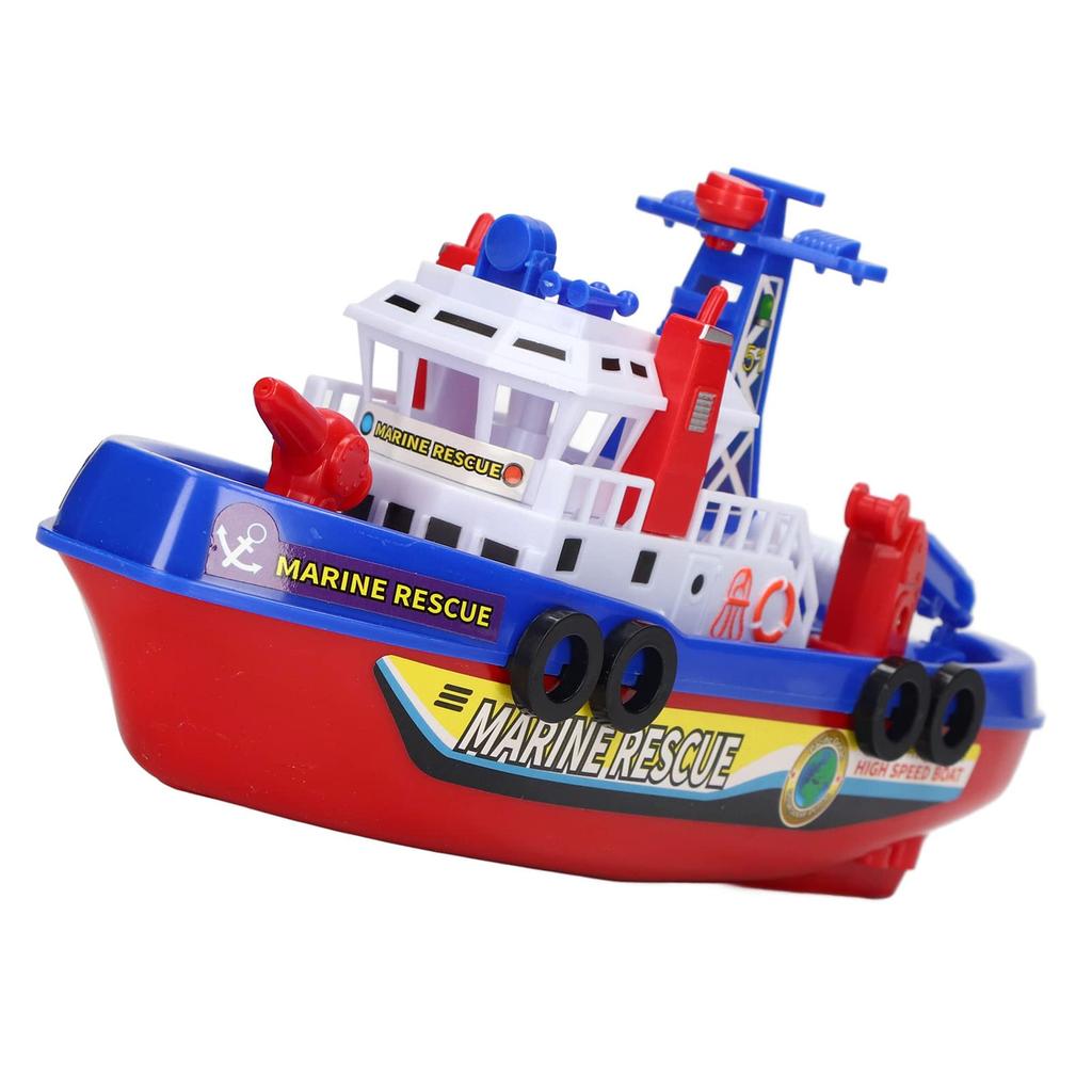 Urhomy Fire Boat Toy, Fountain Toy Ship with Music and Lights, Fireboat Toy, Water Spraying Ship Model, Electric Toy Ship Model, Fire Boat Toy,