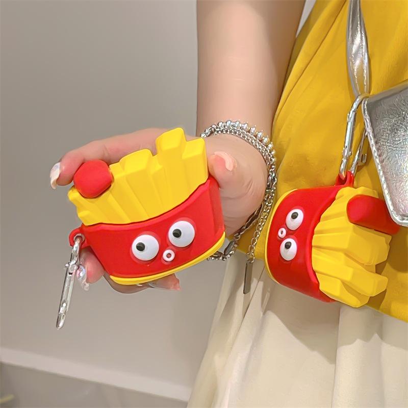 Cute cartoon fries for AirPods 1 generation pro1 apple bluetooth wireless headset cover 1/1/1 generation silicone