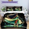 3PC Custom Name Fantasy Green Gown Bedding Set Printed Bedding Set Duvet Cover Closure Includes 1 Duvet Cover & 2 Pillowcases for All Seasons Bedroom