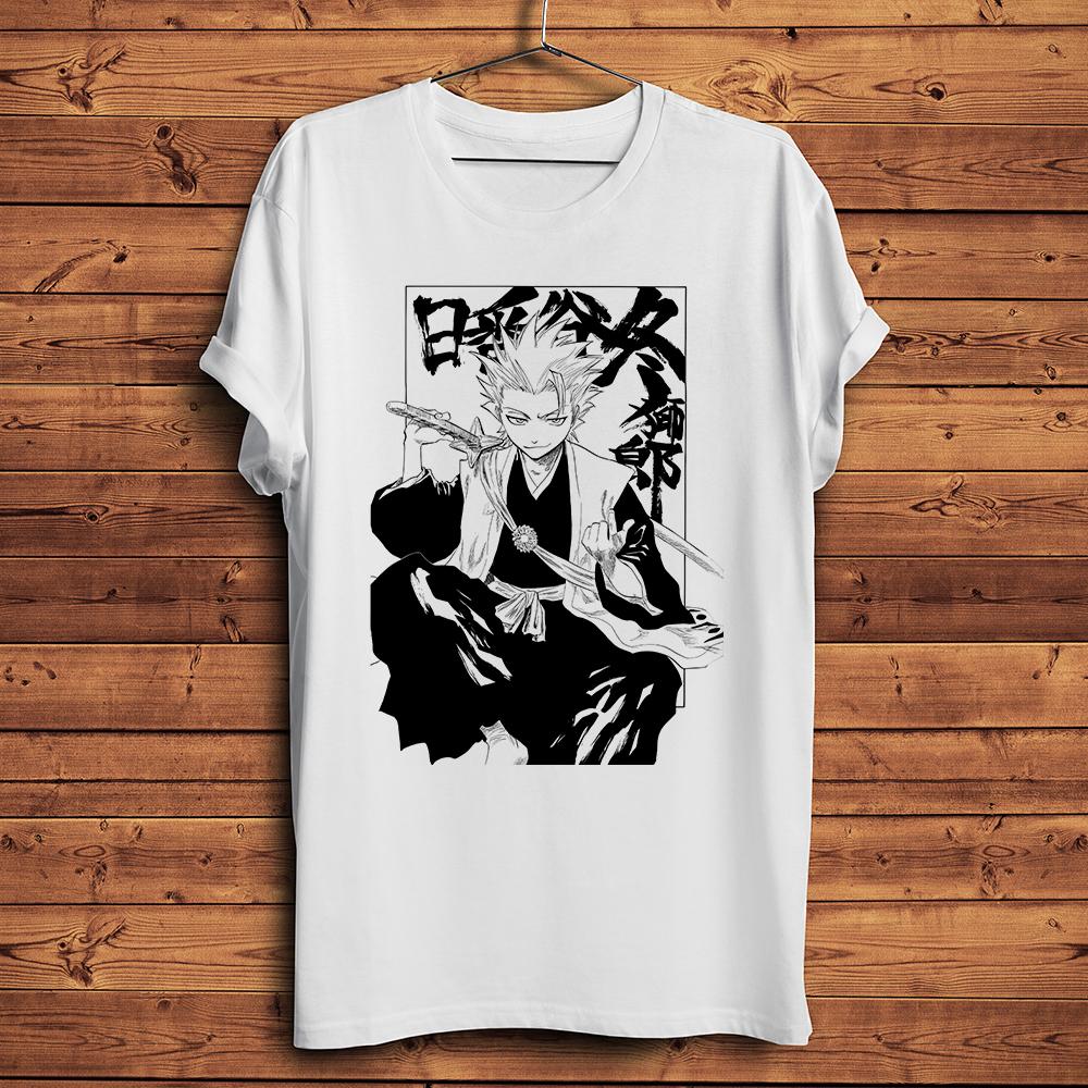 BLEACH Kyoraku Shunsui T-Shirt Vintage Anime Manga Print Oversized Cotton Short Sleeve High Quality Unisex Otaku Casual Loose Streetwear Tee