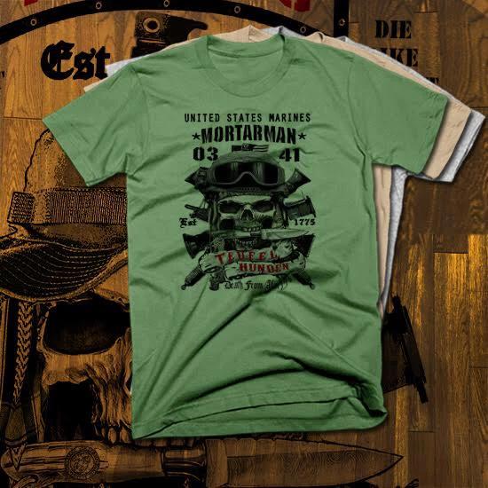 Mortarman T-Shirt 0341 Combat Veteran Military USA new cotton tee L