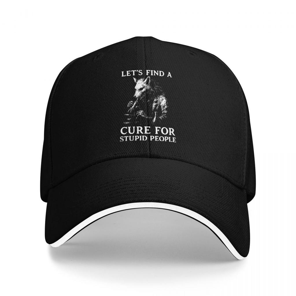 Baseball Caps Let's Find A Cure For Stupid People 2026 Graphic Unisex Outdoor Summer Hats