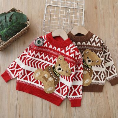 Kinderpullover 2023 Herbst/Winter neuer Cartoon-Unisex-Strickpullover