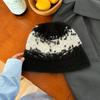 Retro Jacquard Knitted Wool Hat Women's Autumn and Winter Warm Face Bucket Hat Plain Face Small Bucket Hat
