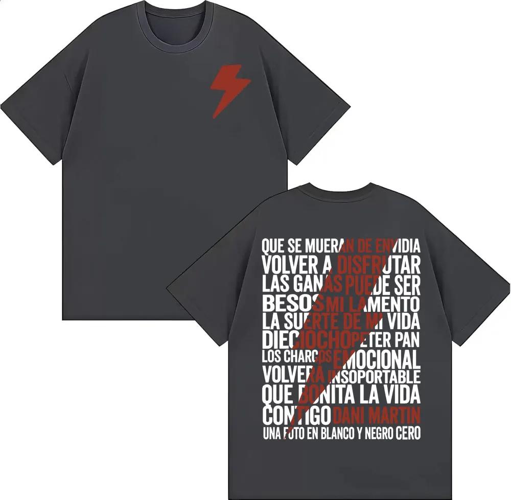 

Dani Martin La Montana Rusa Album Merch T Shirt Men s Clothing Harajuku Hip Hop Street Tee Shirt Cotton Loose T-shirts 3XL