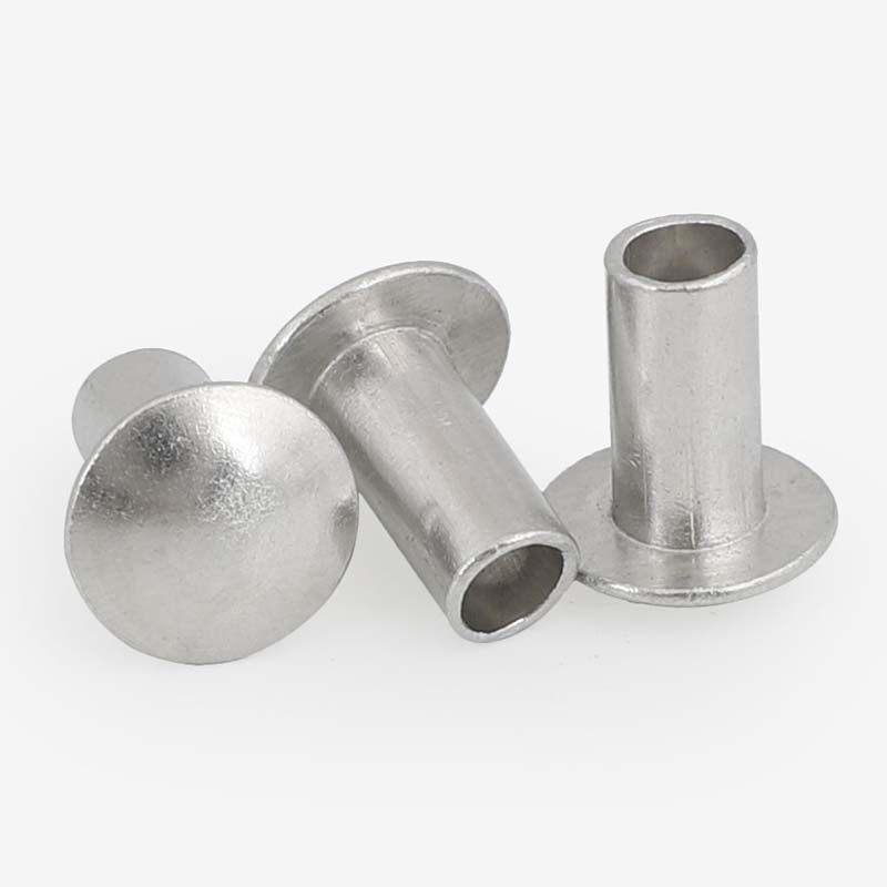

Nickel-Plated Round Head Semi-Tubular Rivets, M2.5-M8 Sizes M2.5*4 (200 pcs)