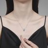 New S925 Silver Angel Wing Dynamic Women's Necklace, Niche Fashion, Exquisite, High-quality Wedding Jewelry