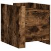 Nightstand Smoked Oak 45x50x50 cm Engineered Wood