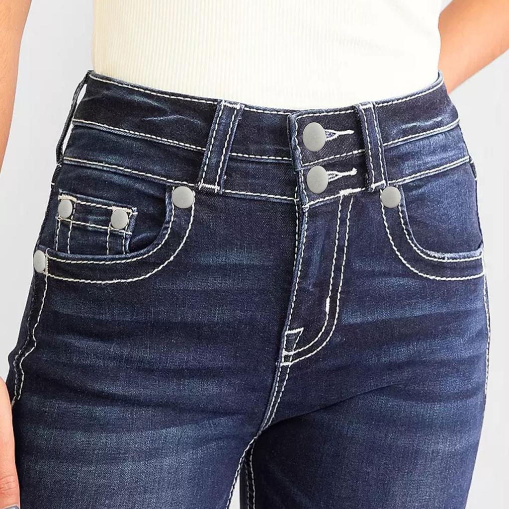 Women's Denim Classic Versatile High Waist Fashionable Trousers