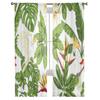 Tropical Plants Flowers And Birds Sheer Curtains For Bedroom Living Room Tulle Curtains For Kitchen Window Voile Curtains
