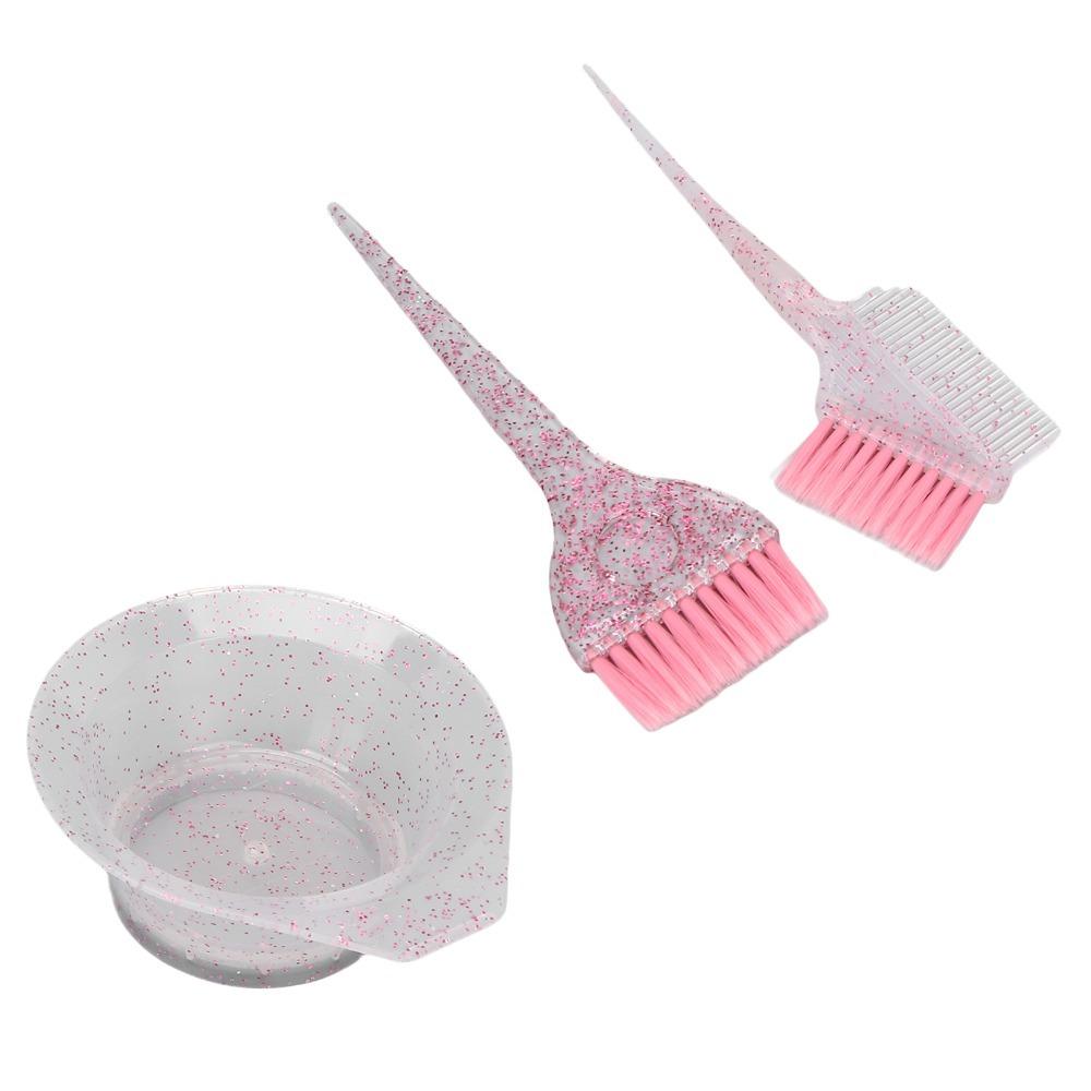 

Soft Bristle Brush Hair Dyeing Brushes Angled Comb Hair Barbers Coloring Brush Home Use розовый