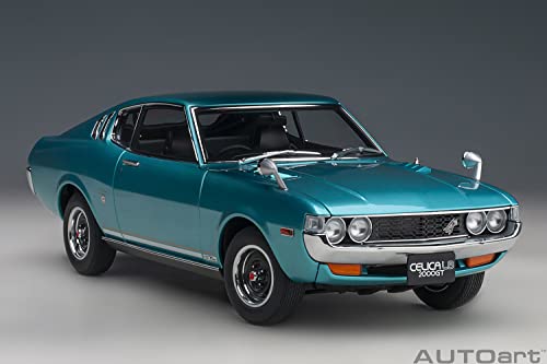 AUTOart 1/18 Scale Toyota Celica Liftback 2000GT (RA25) 1973 Turquoise Blue Metallic Finished Model