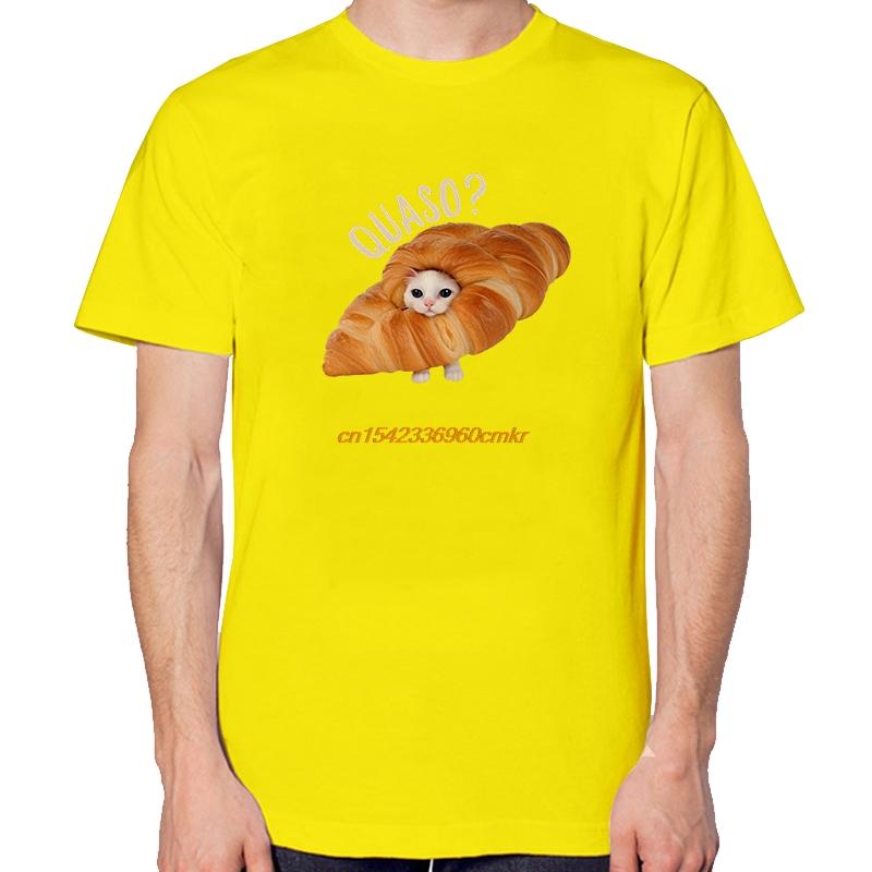 Croissant Cat Meme Funny Graphic T Shirts Summer New In Tops And Tshirts High Quality Short Sleeve Tee Unisexs Cotton Tshirt