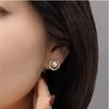 1 Pair Fashion Women Exquisite Pearl Round Stud Earrings for Women Crystal Jewelry