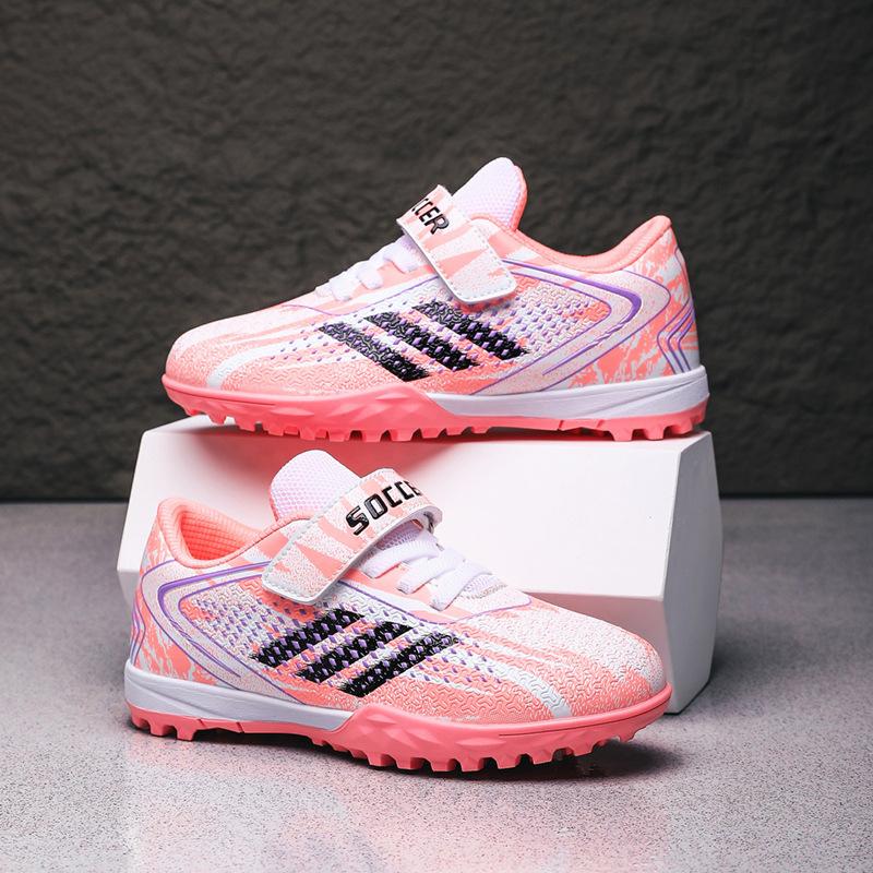 2025 new Velcro football shoes boys teenagers students broken nails lawn training ground sports shoes
