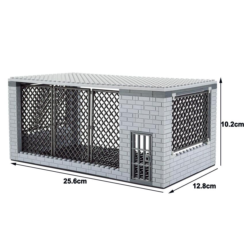 MOC Set WW2 SWAT Military Weapons House Gun Package Accessories Prison Building Blocks Toys Compatible Classic Soldiers Bricks