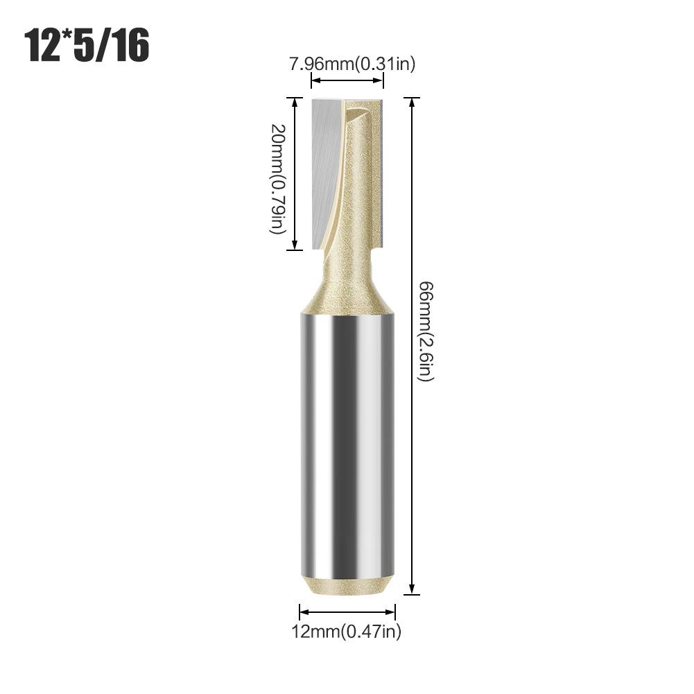 Professional Grade 6 Handle 12 Handle Bottom Cleaning Knife Slotting Knife Flat Bottom Cutter Milling Bottom Engraving Machine Carbide Woodworking