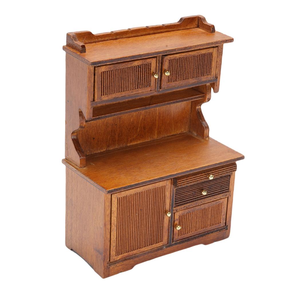 Dollhouse Sideboard 1 12 Scale 10x5x13.7cm Wooden Miniature Dollhouse Bookcase Cupboard