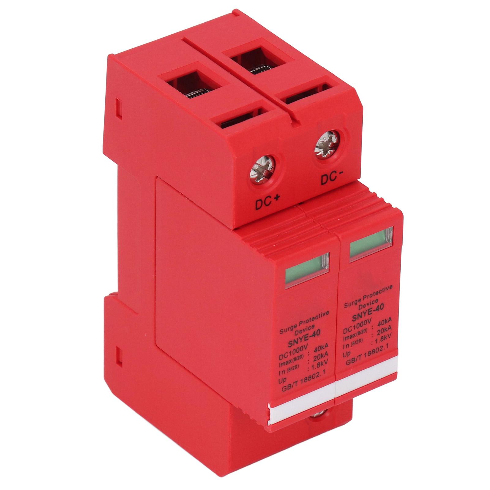

Orange Red Combiner Box Surge Protection Device Distribution Box Voltage Surge Arrester Device 40KA DC1000V 2P