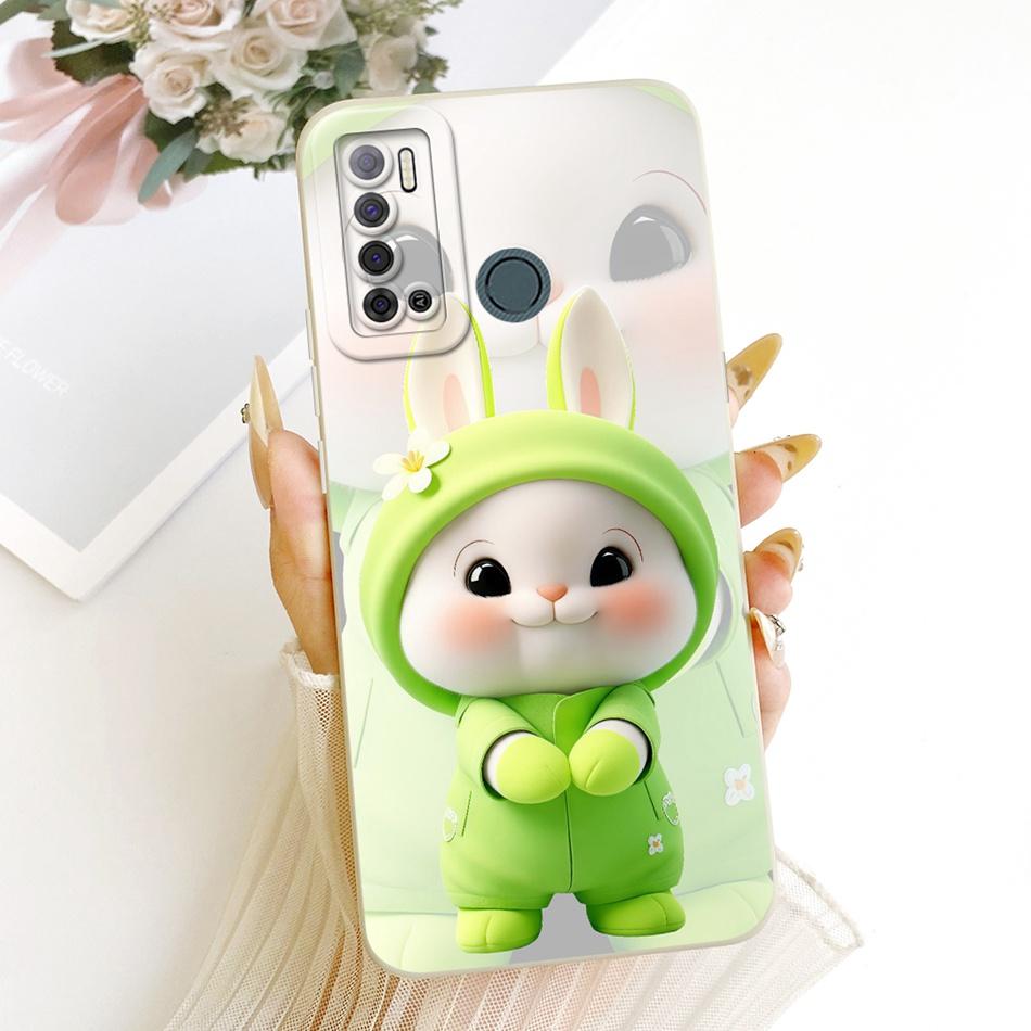 For Tecno Spark Power 2 LC8 Cute Cat Flower Cartoon Phone Case For Tecno Spark Power2 Shockproof Soft Silicone Bumpers