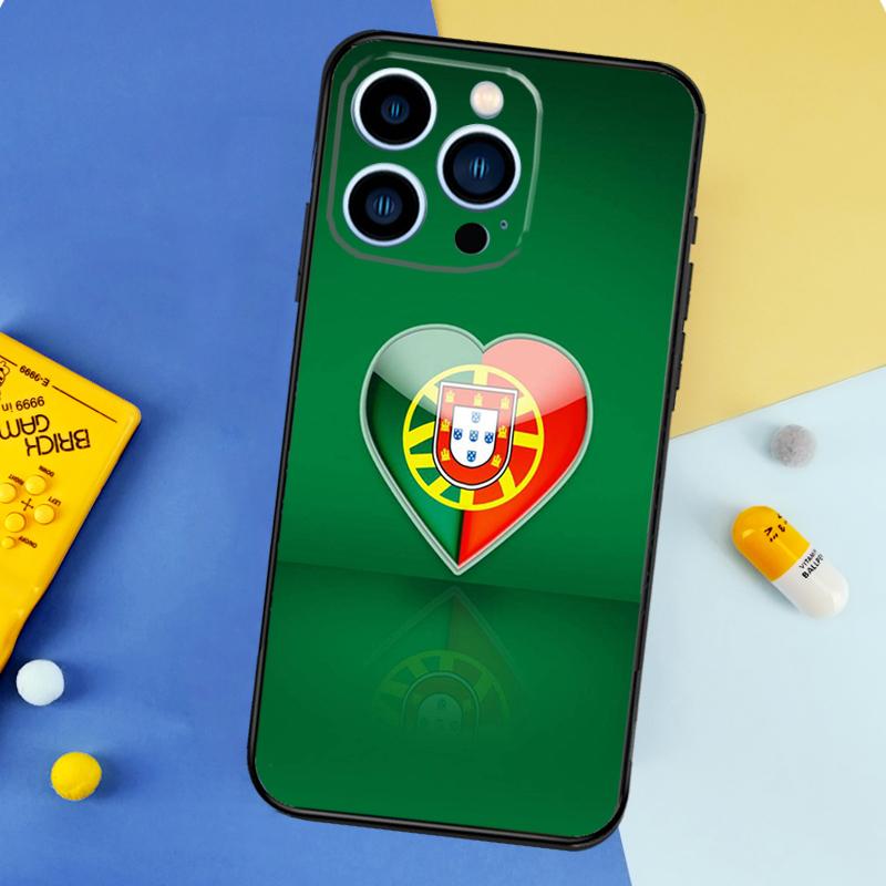 Portugal Flag Phone Case For iPhone 17 16 15 14 12 11 13 Pro Max mini 15 16 Plus 16e 17 Air Bumper Cover