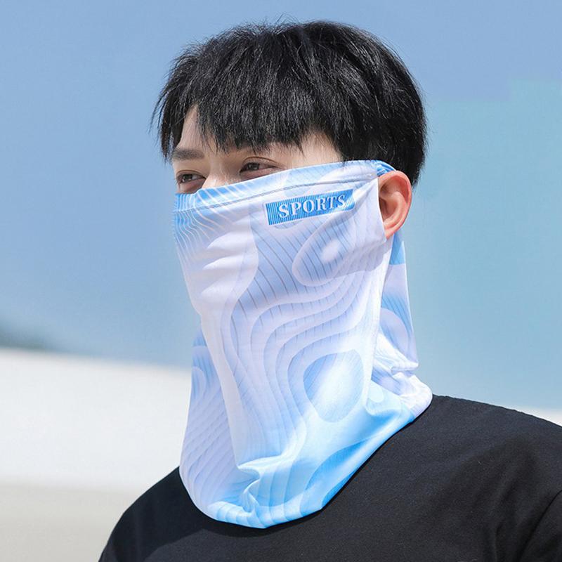 Maschera Estiva in Seta Ghiacciata per Protezione UV dal Sole sul Collo Copri Viso Cappelli e Berretti da Ciclismo e Attività all'Aperto con Visiera