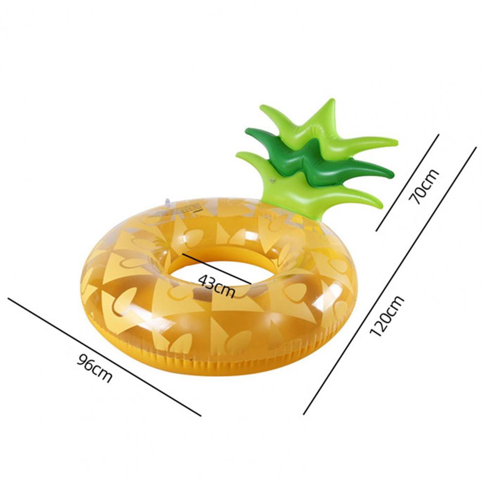 Pineapple Fruit Style Swimming Ring Scratch-resistant Strong Buoyancy Pool Inflatable Float Swimming Circle Water Entertainment