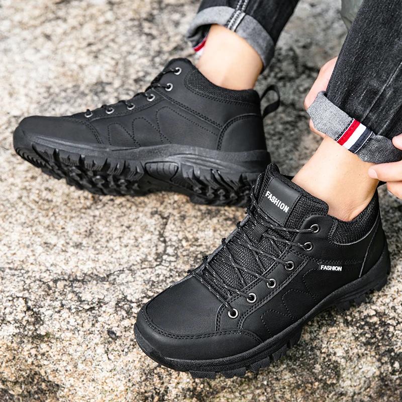 Men Tactical Boots Army Waterproof Climbing Shoes Safety Outdoor Male Motorcycle Work Hiking Shoe Breathable Anti-Slip Plus Size