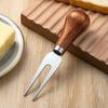Vertical wooden handle Stainless steel knife and fork Cheese knife Butter knife Western knife Bread cream knife and fork Cheese sauce