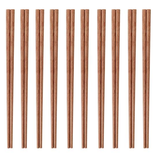 10 párů hůlek Protiskluzové Přírodní dřevo odolné vůči vysokým teplotám Čínské japonské hůlky Kuchyňský přístroj