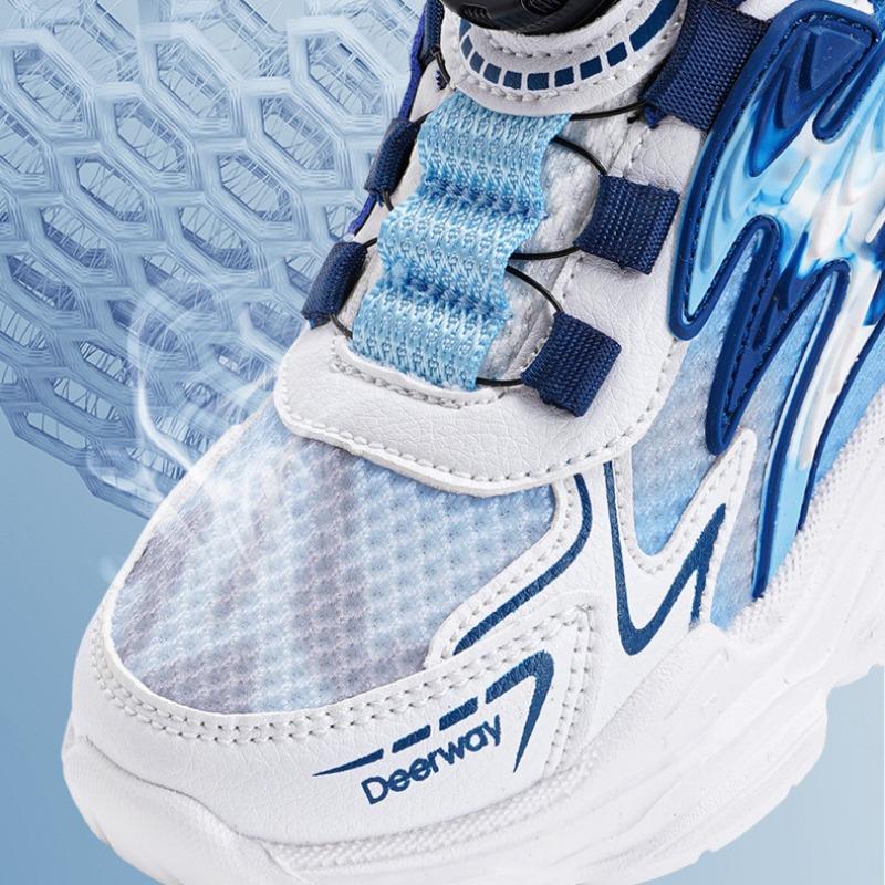 Barnsneakers, vridspännen, nätsskor, nätsskor, lätta, stötdämpande, andningsbara, pappaskor för sommaren