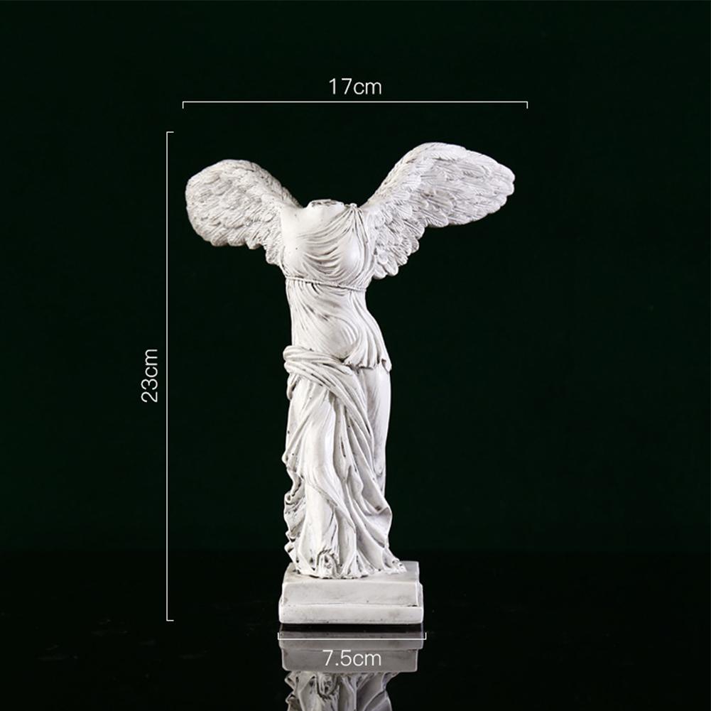 For Victory Goddess Desktop Resin Sculpture Winged Statue Ornament for Encouragement and Inspiration with Detailed Winged Design