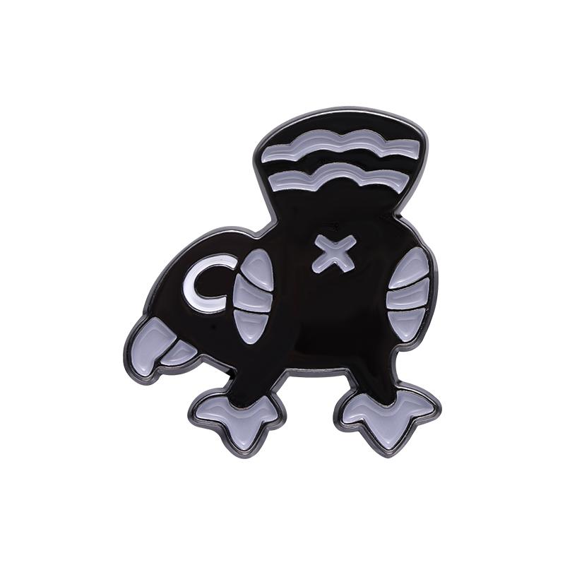 Black Crow Enamel Pins Custom Cute Animals Twitter Brooches Lapel Badges Animal Jewelry Gift for Kids Friends