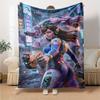 Overwatch Heroes Print Flannel Blanket High Quality Warm Comfortable Cover for All Seasons Perfect for Gifts Home Decor