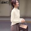 Women's High Neck Fleece Long Sleeve Base Layer with Lettuce Edge