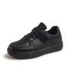 Kids Casual Sneakers Boys Girls Soft Sole Non-Slip Rubber Breathable Plain Black White