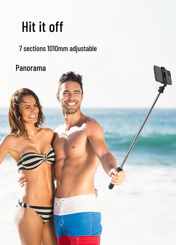Q01 Bluetooth Selfie Stick with Remote & Integrated Tripod
