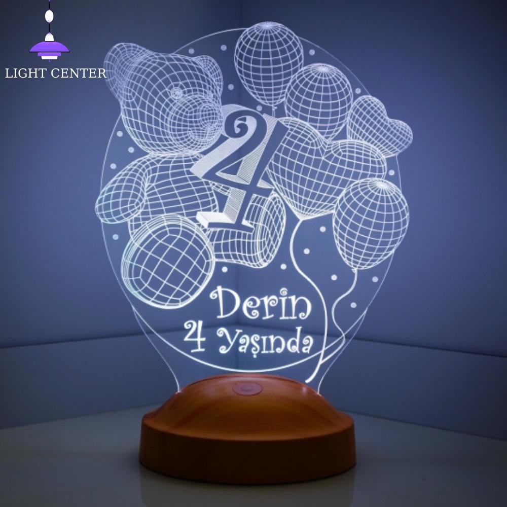 3D Customizable/ Birthday Themed Night Lamps Kids Aesthetic Room Decor Friendship Lamp Desk Decor Gift Box
