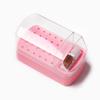 30 Holes Nail Drill Bits Holder Clear Dust Proof Drill Bit Case For Acrylic Nail Drill Bits Storage Nail Tools With Brush