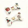 2 Christmas Dog Chew Toys - Festive Teeth Toys Designed with Santa Claus, Reindeer, and Christmas Tree Motifs - Healthy Teeth