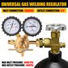 0-600 PSI Pressure Regulator Nitrogen Tank Regulator 1/4-Inch External Thread Bell Mouth Outlet Connection Heavy-Duty Durable