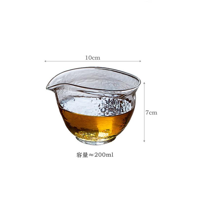 

Japanese Style Hammer Glass Fair Cup Heat Resistant Tea Separator Tea Divider Chahai Kung Fu Tea Set Teaware Accessories 200ML чистый