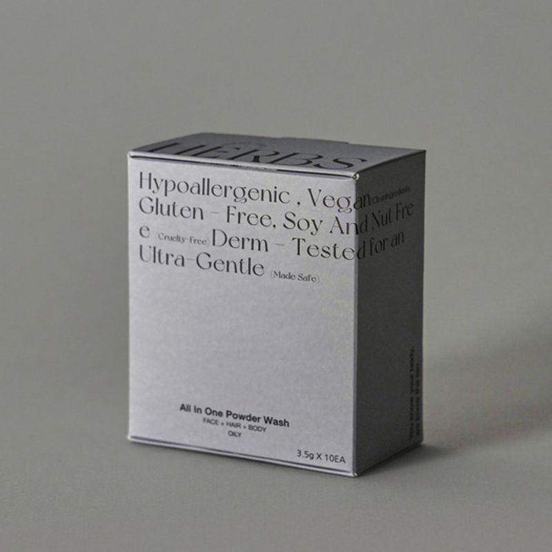 HerbsSeoul Travel Kit All-in-One Powder Wash for Dry Skin 3.5g x 20 + Foaming Net Travel Kit All-in-One Powder Wash 3.5g x 5