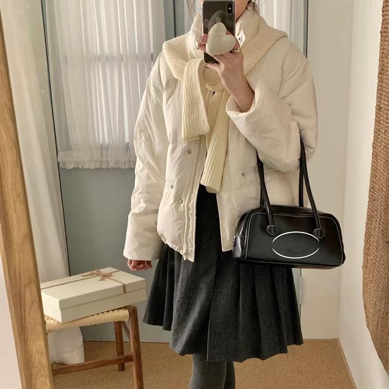 Sweet down jacket women's short 2024 new fashion stand-up collar removable scarf hat thickened bread jacket trendy