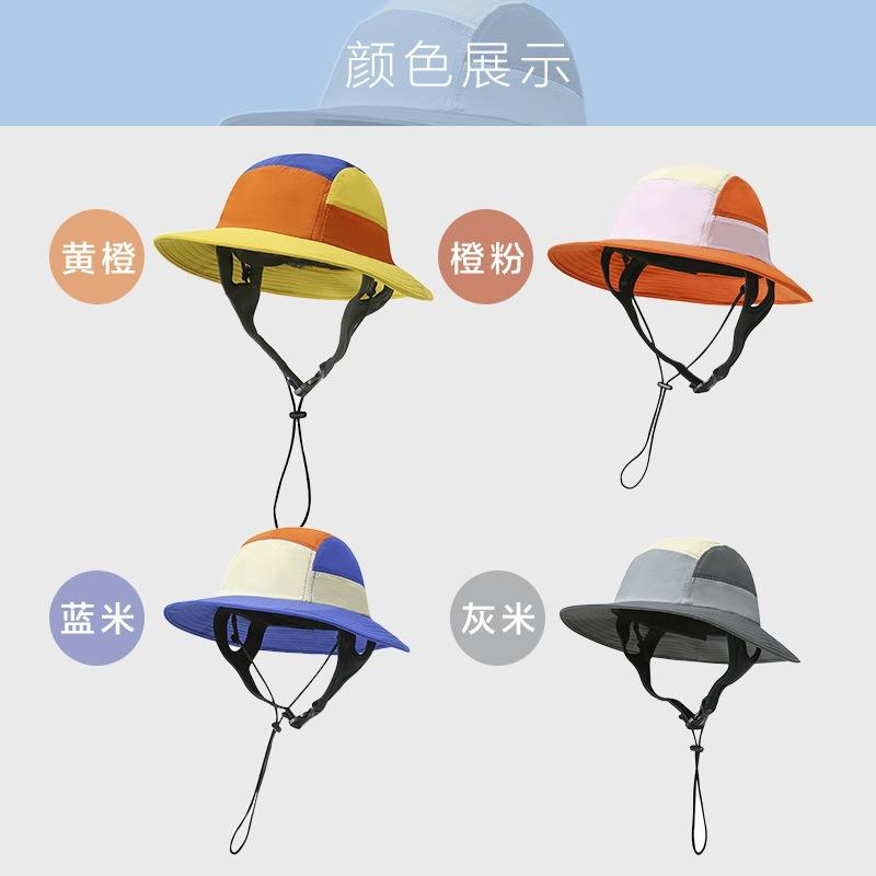 Summer Surf Hat Beach Bucket Hat Seaside Color Sunscreen Hat Anti-splashing Breathable Sun Hat